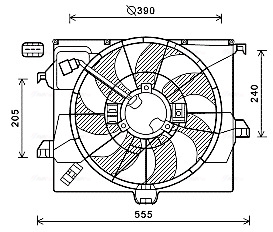 Ventilatorwiel-motorkoeling Ava Cooling HY7542