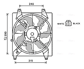 Ventilatorwiel-motorkoeling Ava Cooling HY7543