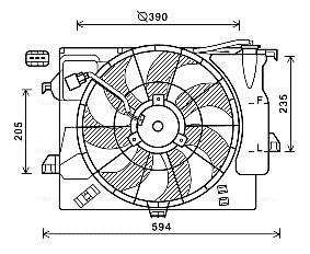 Ventilatorwiel-motorkoeling Ava Cooling HY7546