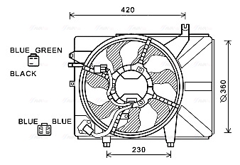 Ventilatorwiel-motorkoeling Ava Cooling HY7548