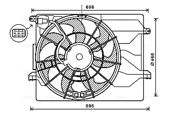 Ventilatorwiel-motorkoeling Ava Cooling HY7549