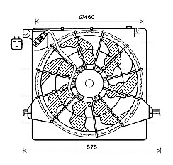 Ventilatorwiel-motorkoeling Ava Cooling HY7562