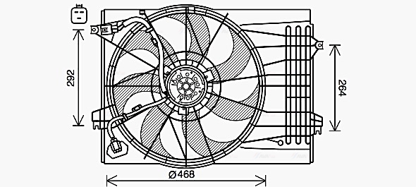 Ventilatorwiel-motorkoeling Ava Cooling HY7572