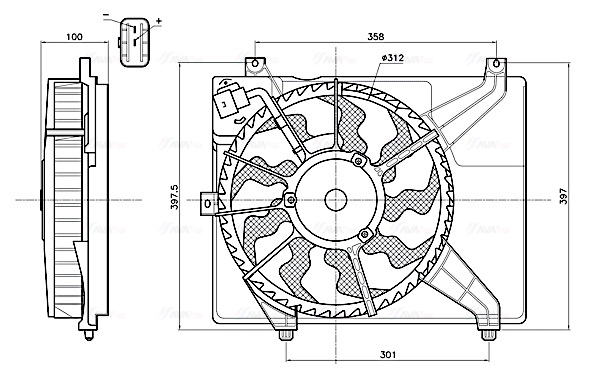 Ventilatorwiel-motorkoeling Ava Cooling HY7604