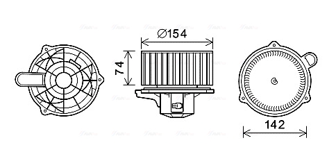 Kachelventilator Ava Cooling HY8349