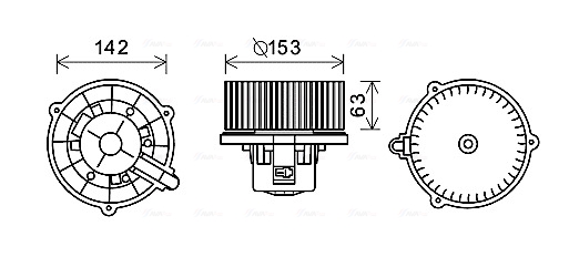 Kachelventilator Ava Cooling HY8398