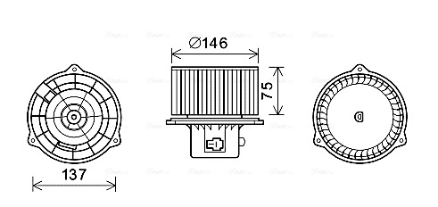 Kachelventilator Ava Cooling HY8403