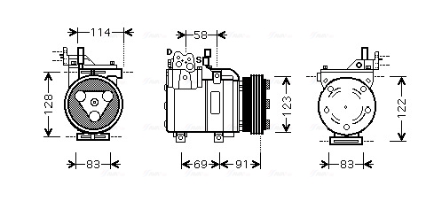 Airco compressor Ava Cooling HYK196