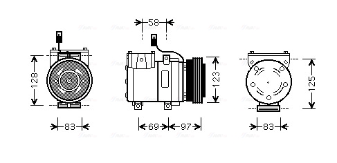 Airco compressor Ava Cooling HYAK198