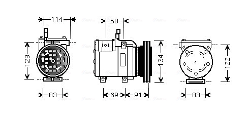 Airco compressor Ava Cooling HYAK199