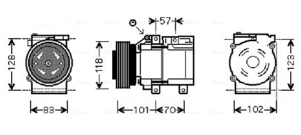 Airco compressor Ava Cooling HYAK209