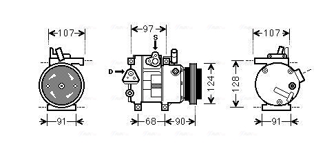 Airco compressor Ava Cooling HYAK215