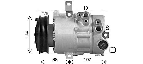 Ava Cooling Airco compressor HYAK498