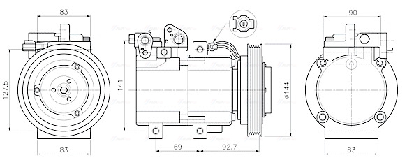 Airco compressor Ava Cooling HYAK605