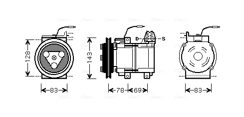 Airco compressor Ava Cooling HYK124