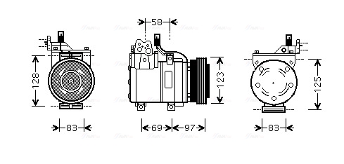 Airco compressor Ava Cooling HYK198