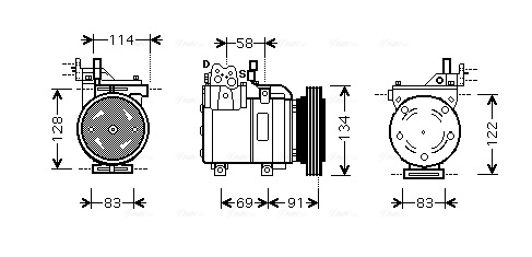 Airco compressor Ava Cooling HYK199