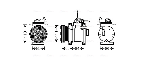 Airco compressor Ava Cooling HYK217