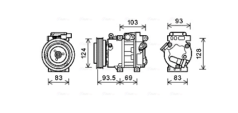 Airco compressor Ava Cooling HYK238