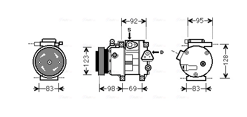 Airco compressor Ava Cooling HYK239