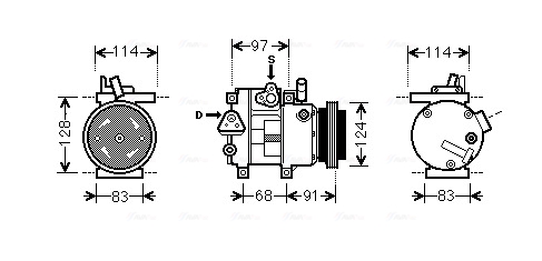 Airco compressor Ava Cooling HYK256