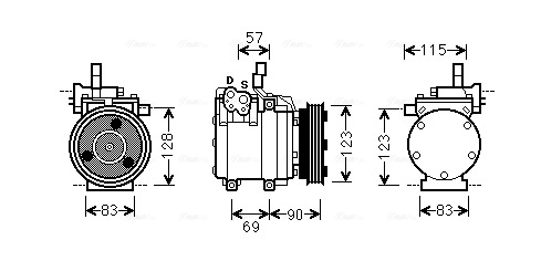 Airco compressor Ava Cooling HYK265