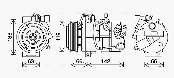 Airco compressor Ava Cooling HYK463