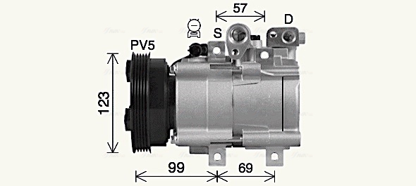 Ava Cooling Airco compressor HYK576