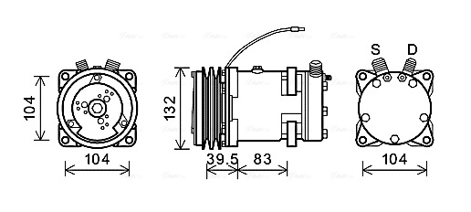 Airco compressor Ava Cooling JBAK003