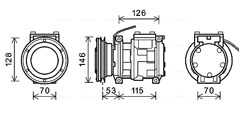 Airco compressor Ava Cooling JDAK016