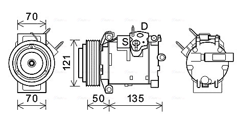 Airco compressor Ava Cooling JEAK066