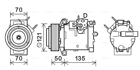 Airco compressor Ava Cooling JEK066