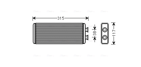 Kachelradiateur Ava Cooling JR6055