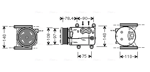 Airco compressor Ava Cooling JRAK025