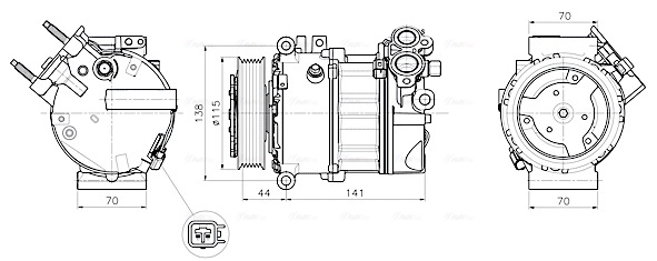 Airco compressor Ava Cooling JRAK061