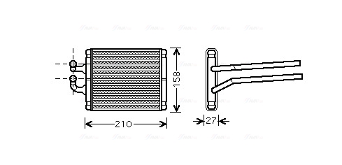 Kachelradiateur Ava Cooling KA6095