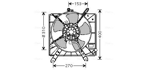 Ventilatorwiel-motorkoeling Ava Cooling KA7505