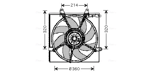 Ventilatorwiel-motorkoeling Ava Cooling KA7508