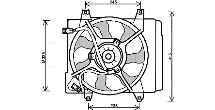 Ventilatorwiel-motorkoeling Ava Cooling KA7519