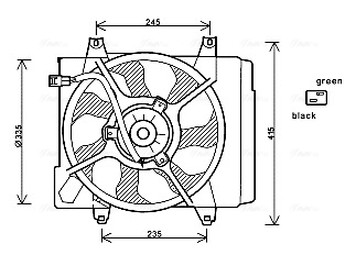 Ventilatorwiel-motorkoeling Ava Cooling KA7520