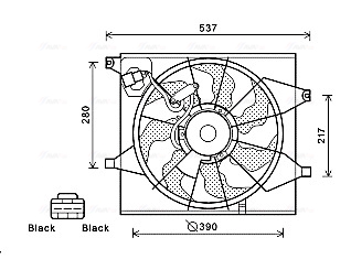 Ventilatorwiel-motorkoeling Ava Cooling KA7524