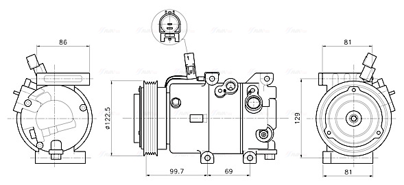 Airco compressor Ava Cooling KAAK346