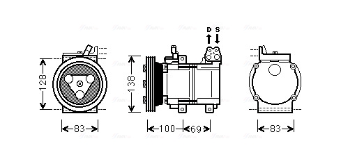 Airco compressor Ava Cooling KAK156