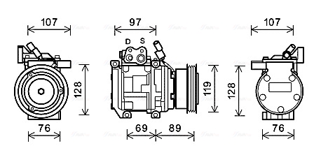 Airco compressor Ava Cooling KAK177