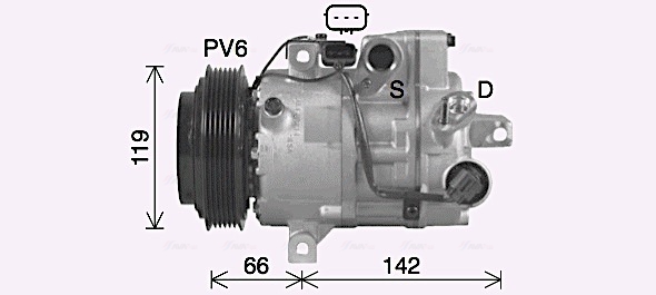 Ava Cooling Airco compressor KAK314
