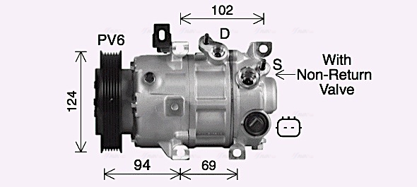 Ava Cooling Airco compressor KAK326
