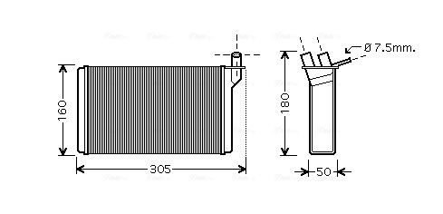 Kachelradiateur Ava Cooling LA6018