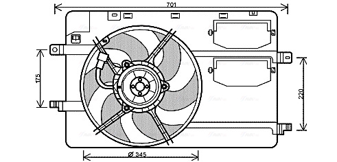 Ventilatorwiel-motorkoeling Ava Cooling MC7506