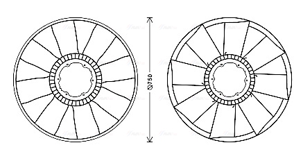 Ventilatorwiel-motorkoeling Ava Cooling MEB283