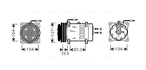 Airco compressor Ava Cooling MFAK002